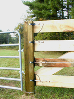 Left Side of Corner Post at Rear Gate